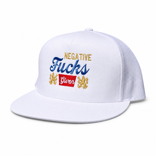 Negative F Given Embroidered Snapback Trucker Hat