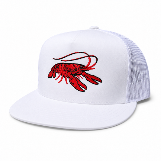 Crawfish Embroidery Snapback Trucker Hat